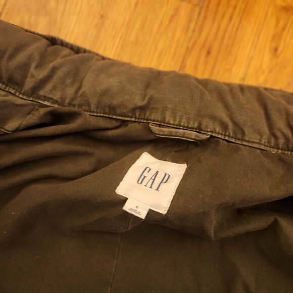 GAP Army Green Military Style Jacket w/Hood Women's Size Small - Picture 9 of 16